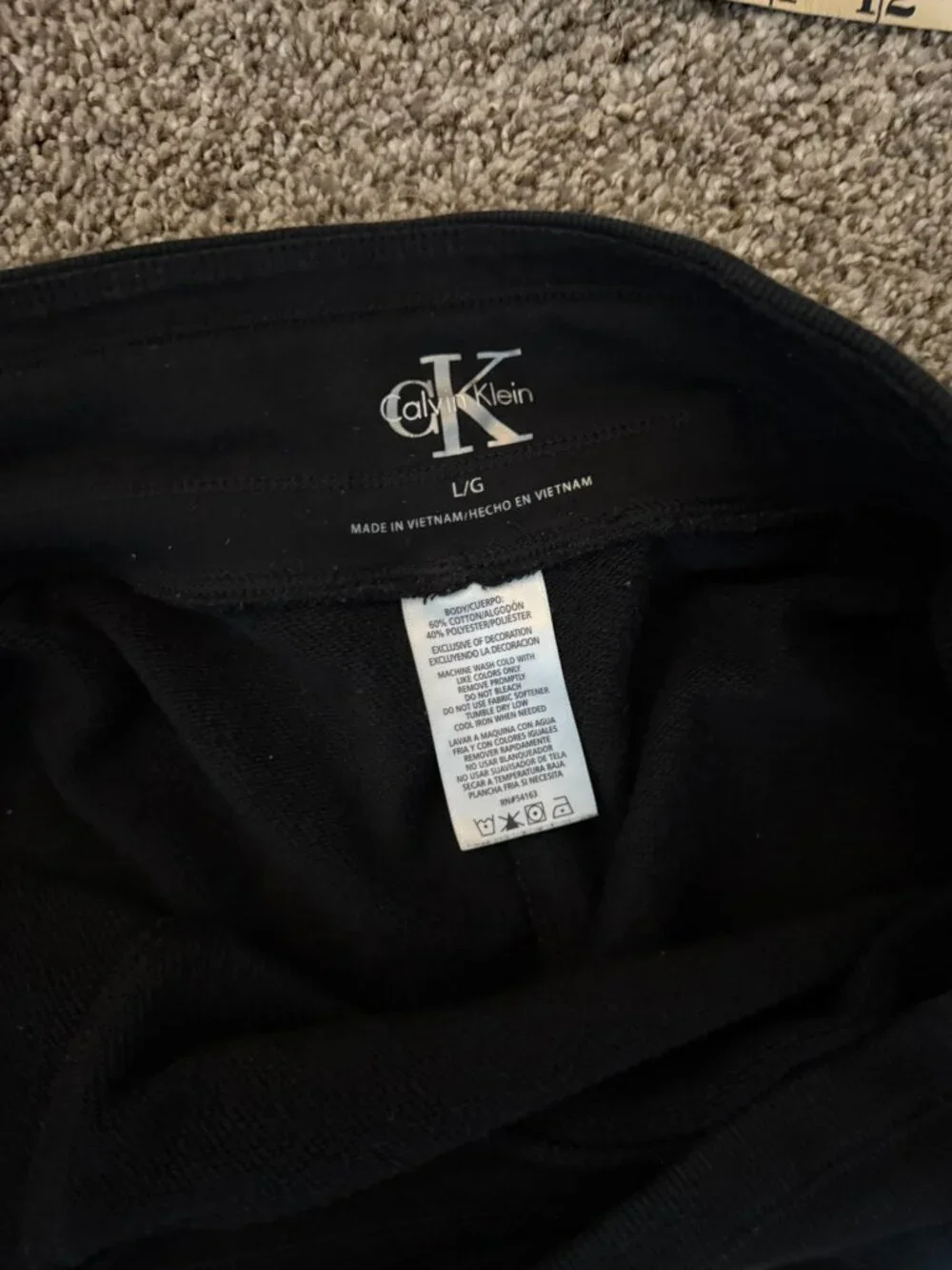 Calvin Klein Black Leopard Logo Joggers Size L